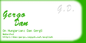 gergo dan business card